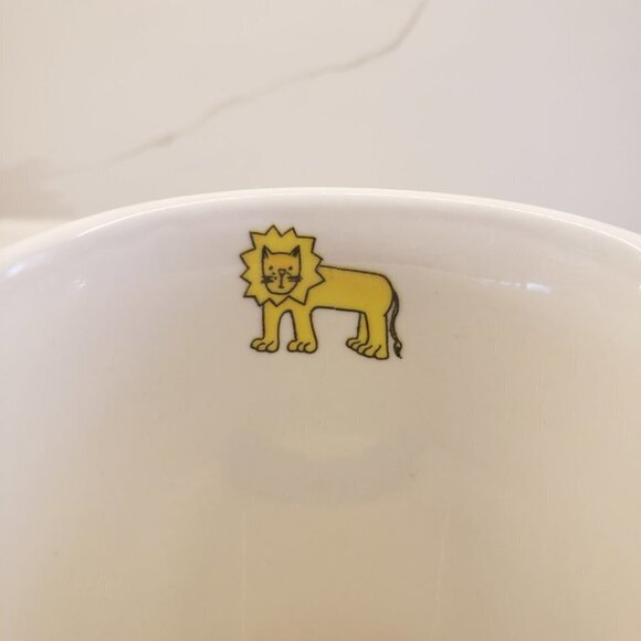 Lion in Jungle Mug Kids Ceramic Yellow Green Blue Fun Playful - Picture 6 of 9